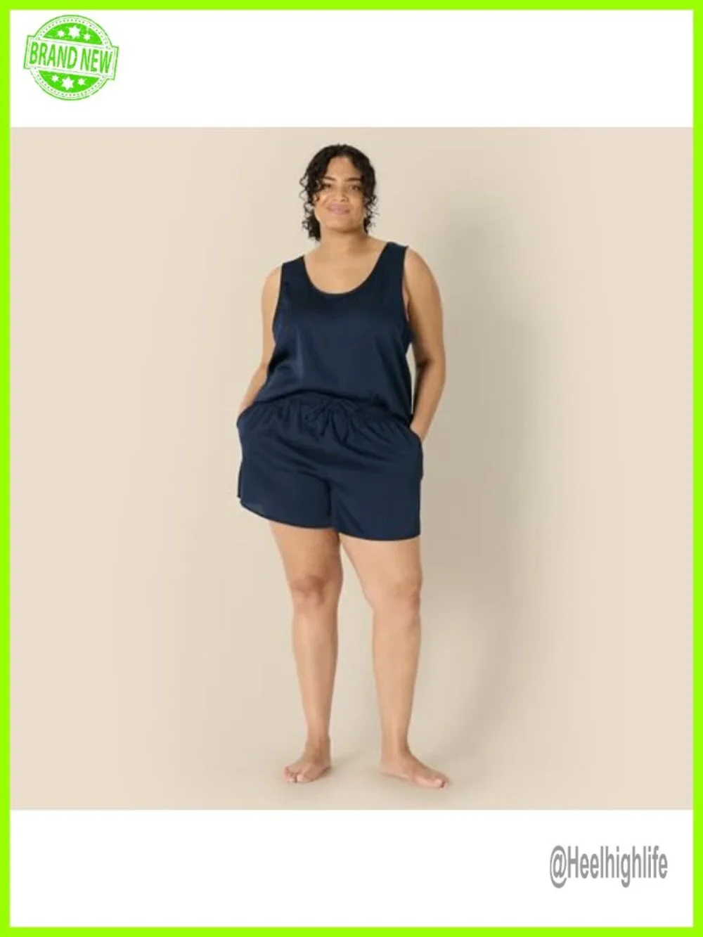 Satin Tank Top and Short Pajama Set